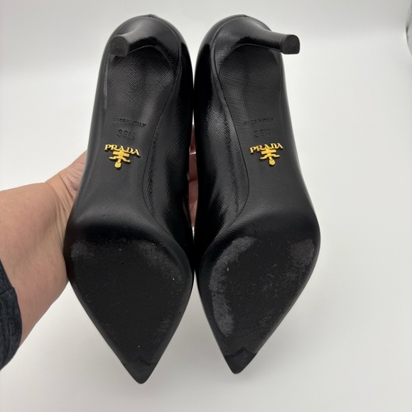 Prada Calzature Donna Vernice St. Saff Nero (Black); Size 36.5 (US 6) - Picture 9 of 11